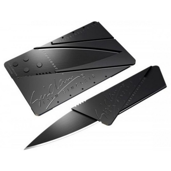 Credit Card Folding Safety Knife, Black